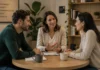 Collaborative meeting in a cozy office co-founder conflict coach