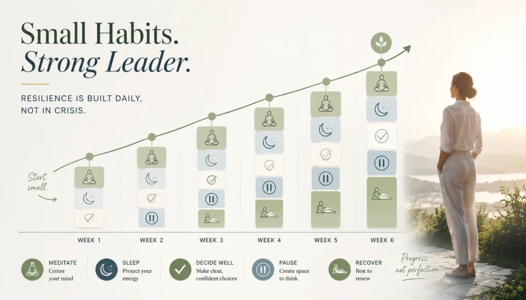 Executive Resilience Under Pressure: Why Pausing Beats Pushing for Success 4 Executive Resilience Under Pressure-Small Habit Strong Leader
